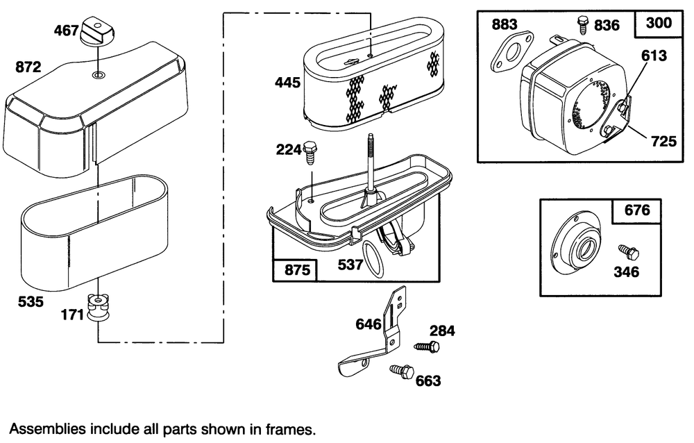 Engine Briggs & Stratton Model 283707-0160-01 Diagram and Parts List for 70141 49000001 - 49999999 Toro Lawn Tractor
