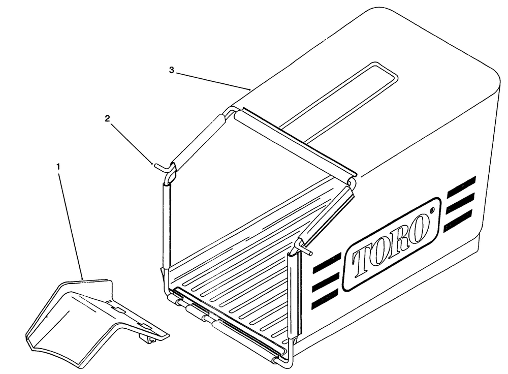 Bag Assembly Diagram and Parts List for 21050BE 6900001 - 6999999 Toro Lawn Mower