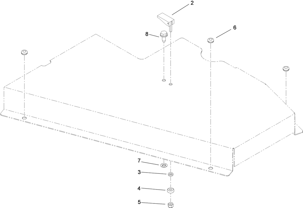 Left Hand Belt Cover Assembly Diagram and Parts List for 74567TE (310000001-310999999)(2010) Toro Lawn Mower