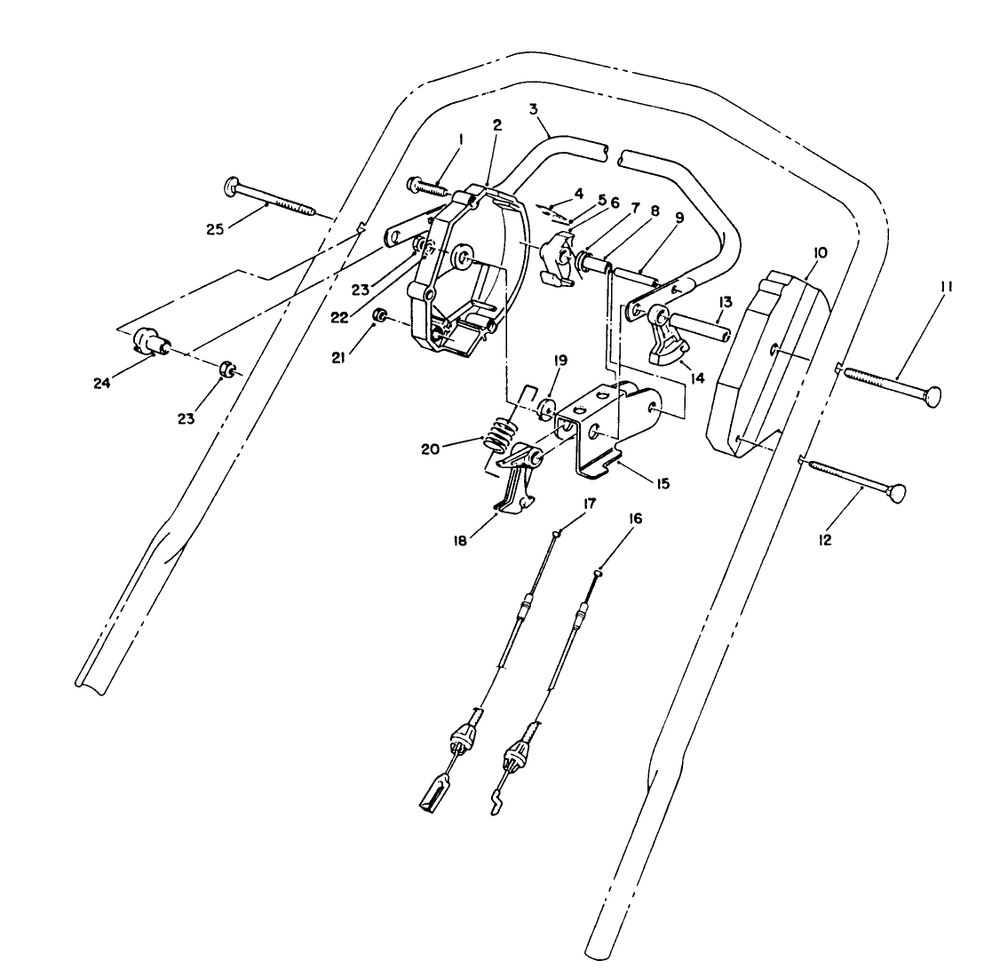 Traction Control Assembly Diagram and Parts List for 26622 0003101 - 0999999 Toro Lawn Mower