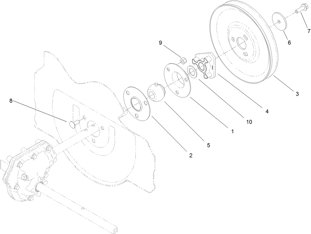 Impeller Assembly Diagram and Parts List for 37798 413000000 - 416159999 Toro Snow Blower