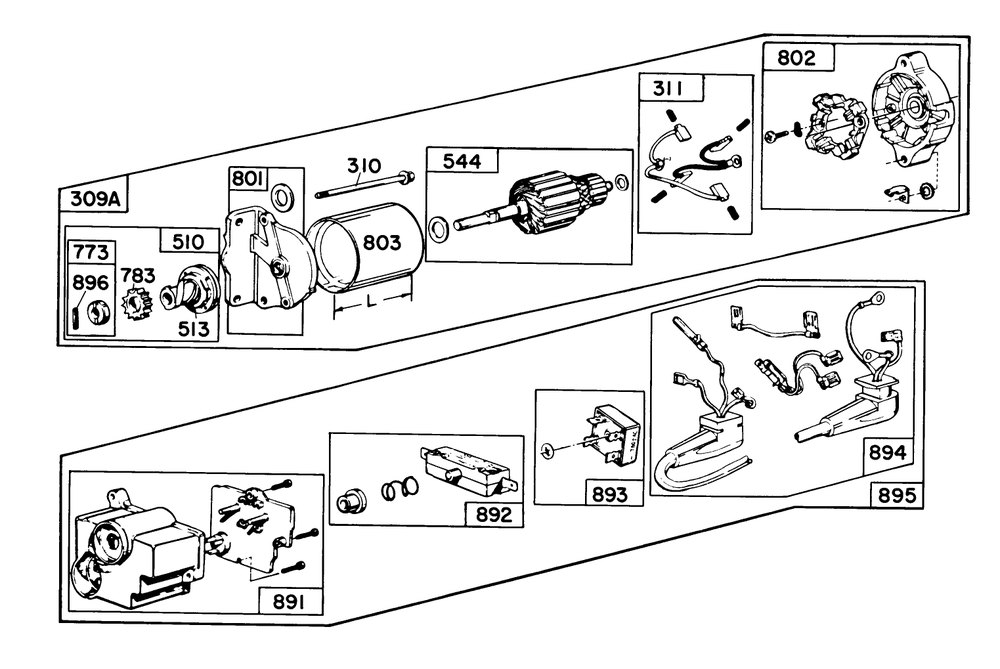 Starter Motor Kit Model No. 37-4630 (Optional) Diagram and Parts List for 38150 6000001 - 6999999 Toro Snow Blower