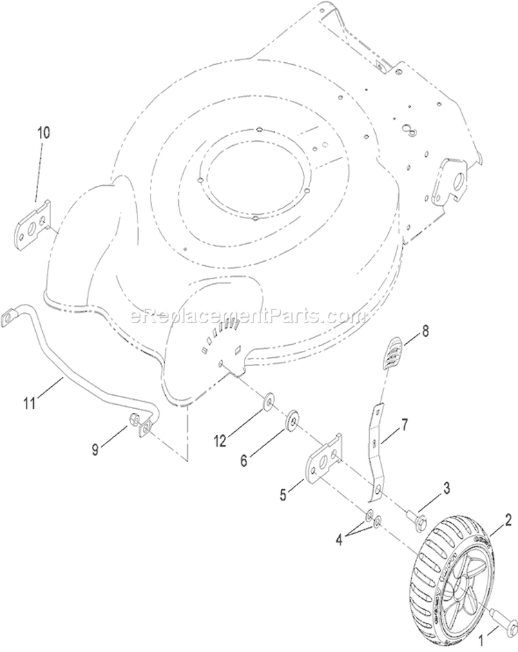 Front Axle Assembly Diagram and Parts List for 29641 290000001-290999999 - 2009 Toro Lawn Mower