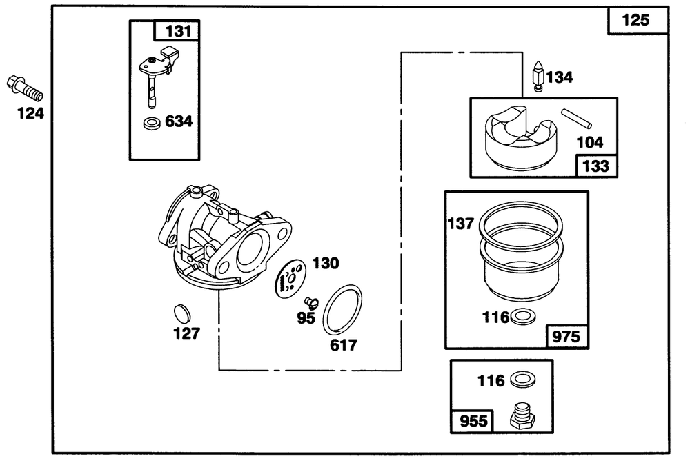 Engine Briggs & Stratton Model 12a802-0611-01 Diagram and Parts List for 20904BC 5900001 - 5999999 Toro Lawn Mower
