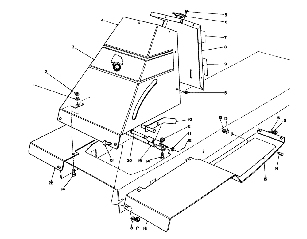 Front Tower Assembly Diagram and Parts List for 56176 1000001 - 1999999 Toro Lawn Tractor