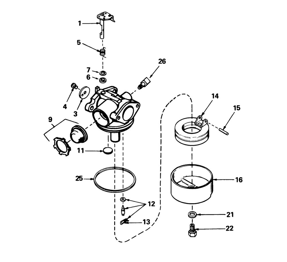 Carburetor No. 632098 Diagram and Parts List for 20695 8000001 - 8999999 Toro Lawn Mower