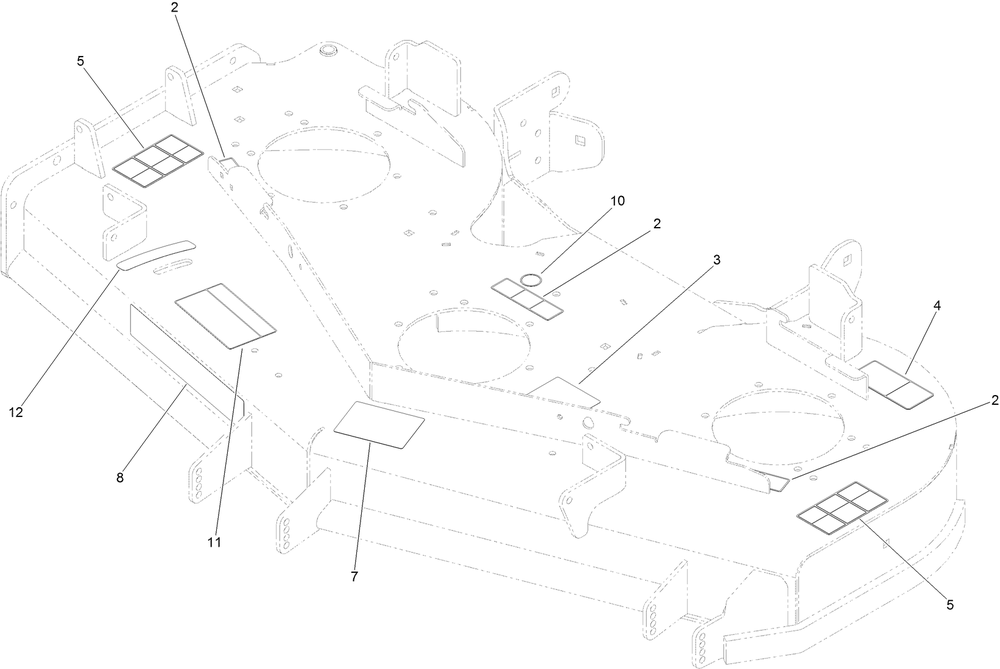 Deck Decal Assembly Diagram and Parts List for 75932 400000000-402364806 Toro Lawn Mower