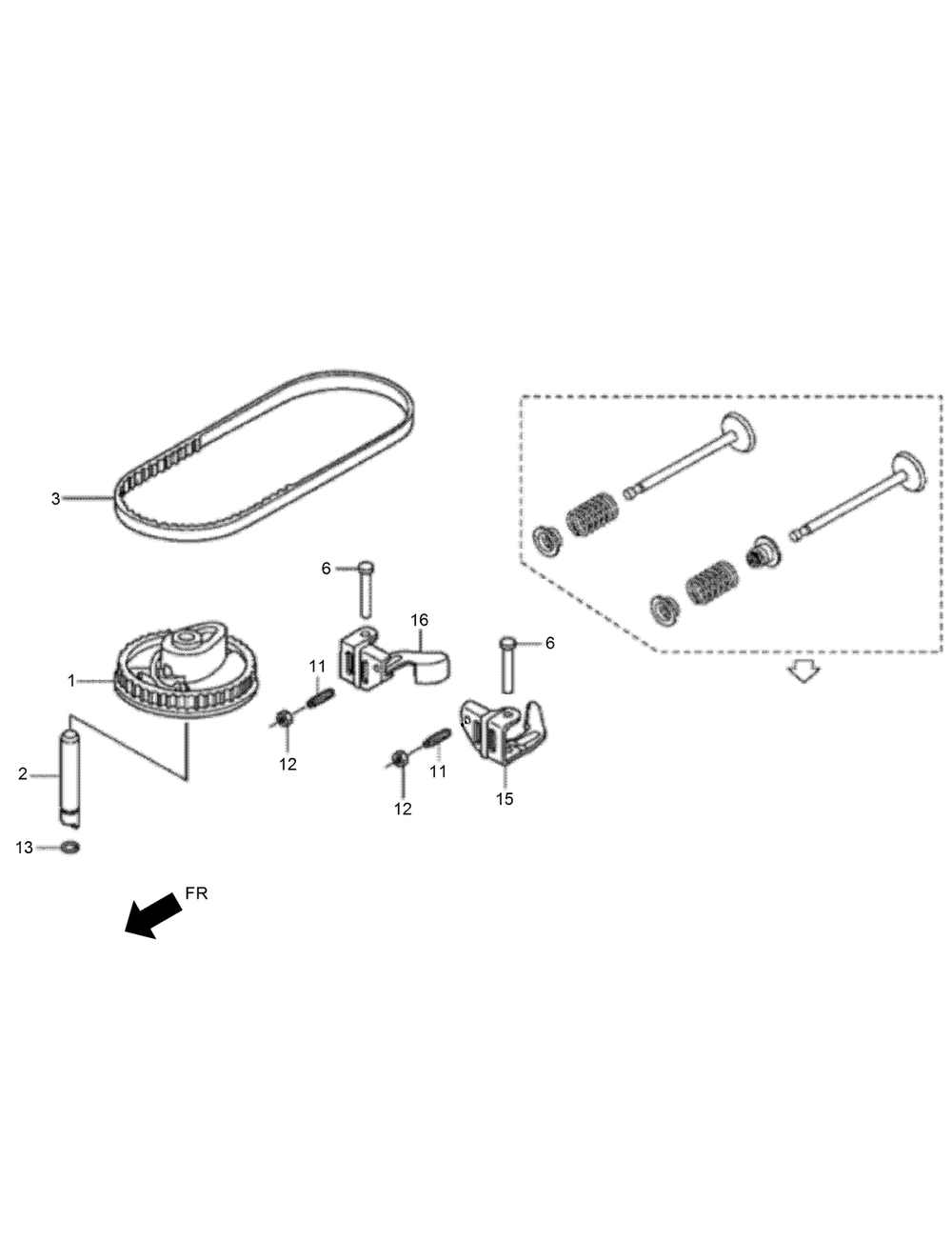 Camshaft Pulley Assembly Diagram and Parts List for 02610 410200000-999999999 Toro Lawn Mower