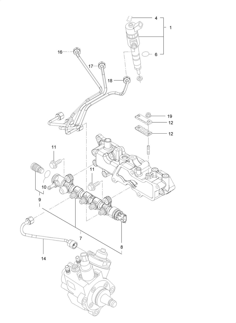 Fuel Injection Valve Assembly Diagram and Parts List for 74072 403226744-404399999 Toro Lawn Mower
