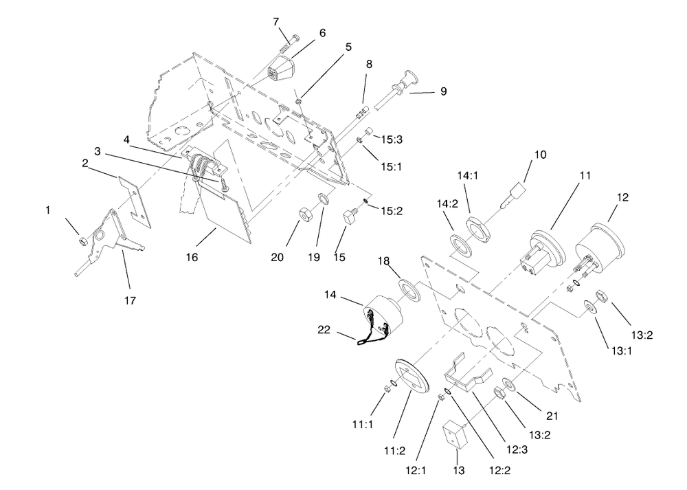 Gauges, Warning Lights & Controls Diagram and Parts List for 73441 7900001 - 7999999 Toro Lawn Tractor