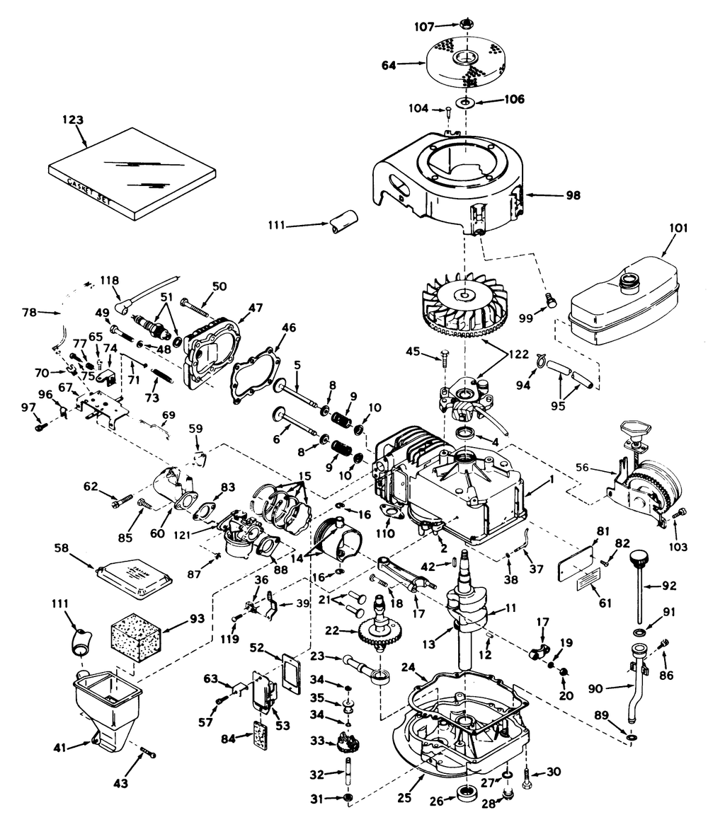 Engine Tecumseh Model No. Lav30-30481k Diagram and Parts List for 18070 2000001 - 2999999 Toro Lawn Mower