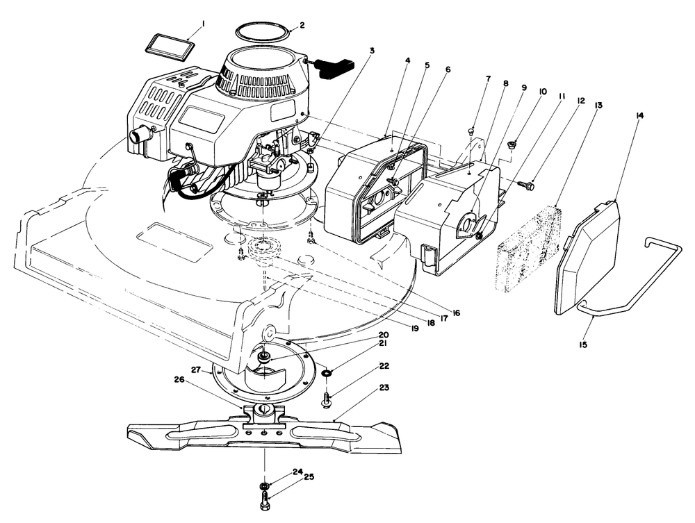 Engine Assembly (Model 22035) Diagram and Parts List for 22035 8000001 - 8002989 Toro Lawn Mower