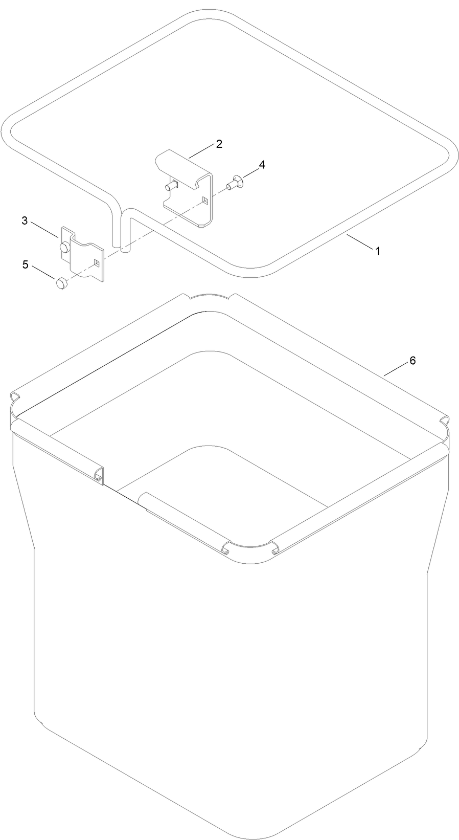 Bag And Frame Assembly Diagram and Parts List for 79601 400000000 - 999999999 Toro Lawn Tractor