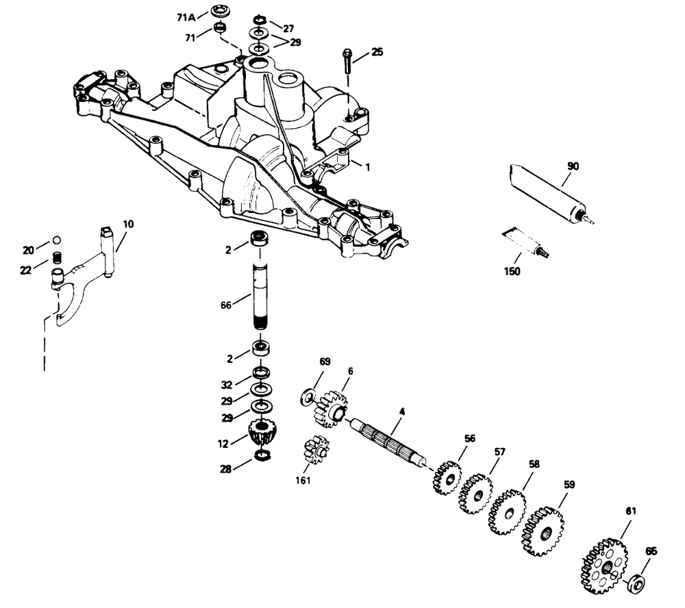 Peerless Transaxle Model No. 915-020 Diagram and Parts List for 71182 5910001 - 5999999 Toro Lawn Tractor
