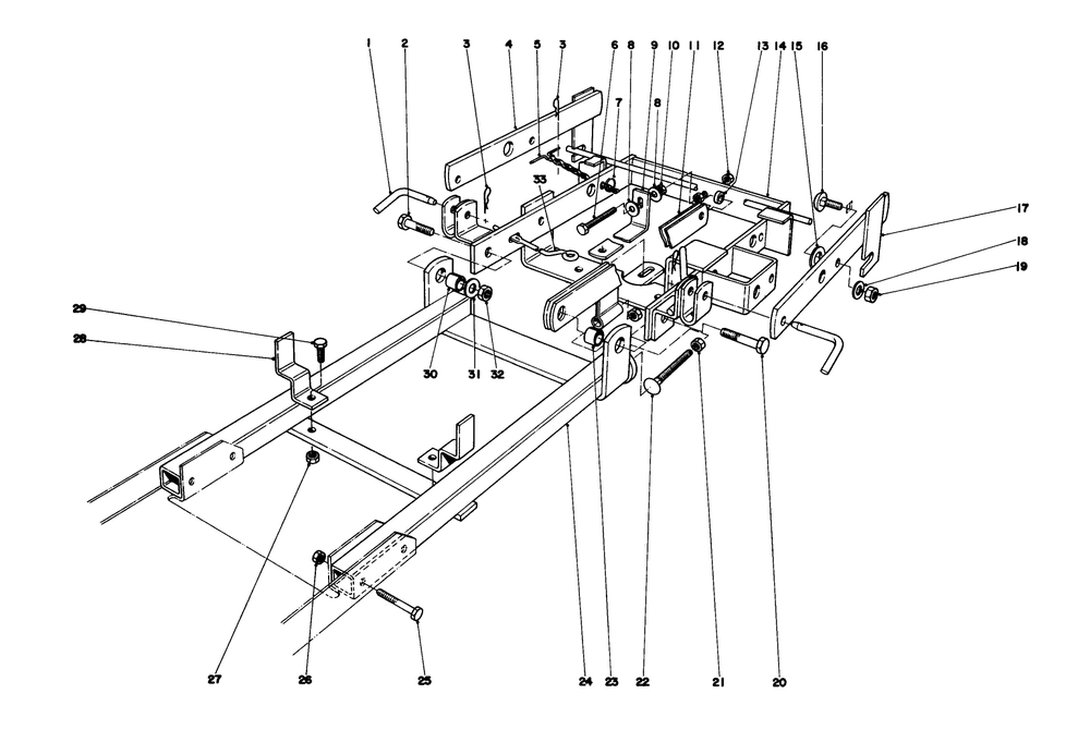 Carrier Frame Assembly Diagram and Parts List for 59136 0000001 - 0999999 Toro Snow Blower