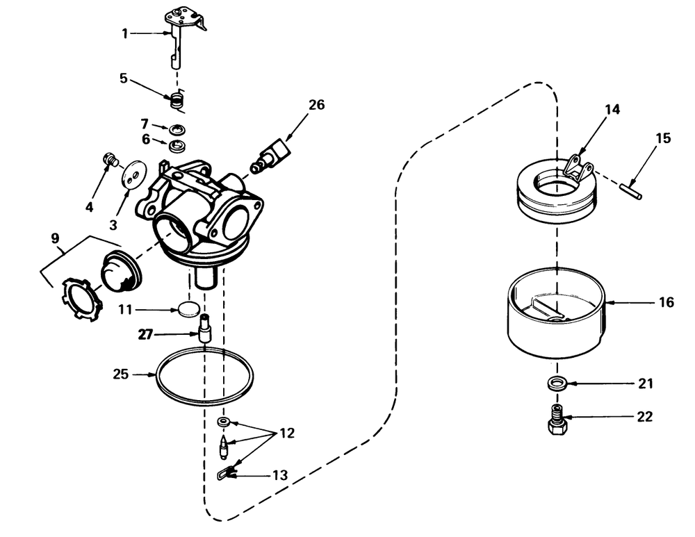 Carburetor No. 632050a Diagram and Parts List for 16770 3000001 - 3999999 Toro Lawn Mower