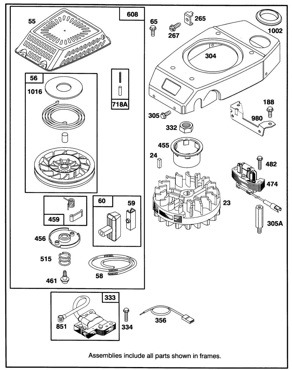 Engine Gts-150 Diagram and Parts List for 20439 49000001 - 49999999 Toro Lawn Mower