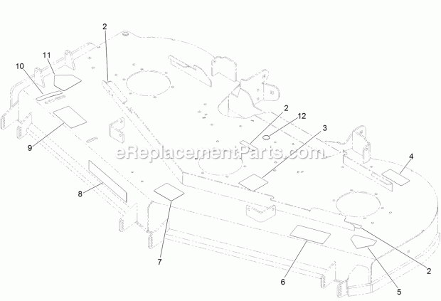 Deck Decal Assembly No. 112-4195 Diagram and Parts List for 74940 313000001-313999999 Toro Lawn Mower