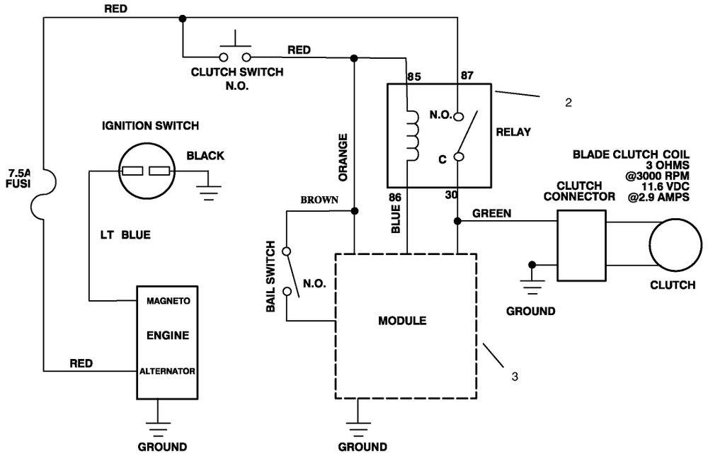 Electric Schematic Diagram and Parts List for 30182 690001 - 699999 Toro Lawn Tractor Accessories