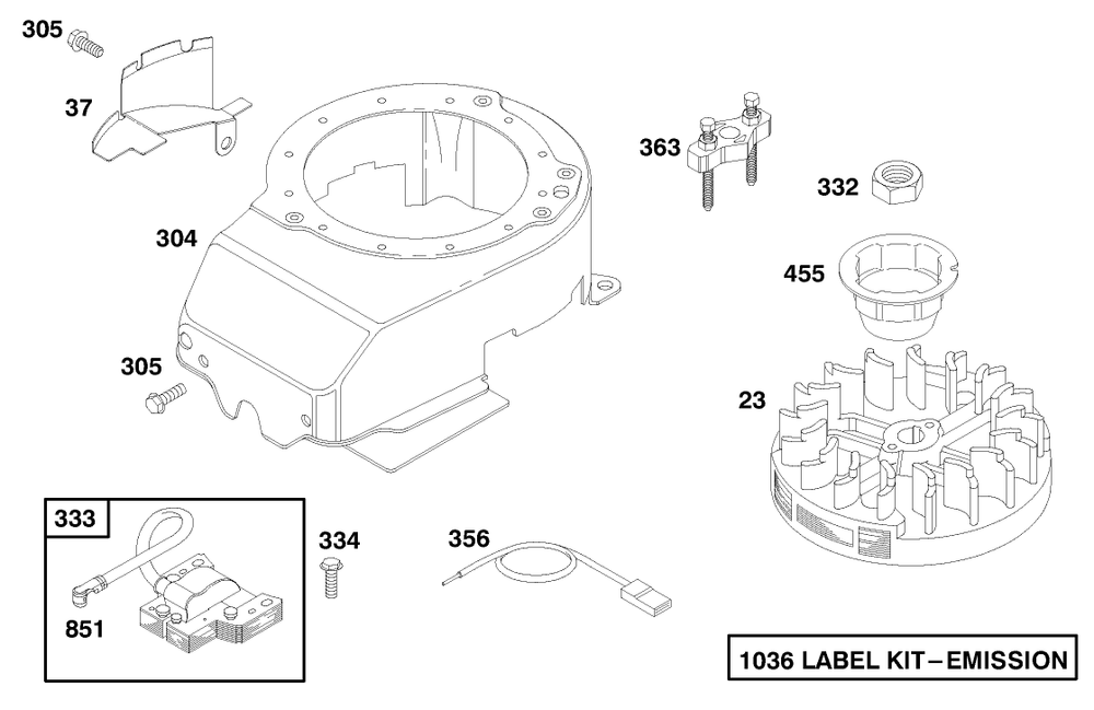 Engine Briggs & Stratton Model 12f802-1767-E1 Diagram and Parts List for 20913 890000001 - 899999999 Toro Lawn Mower