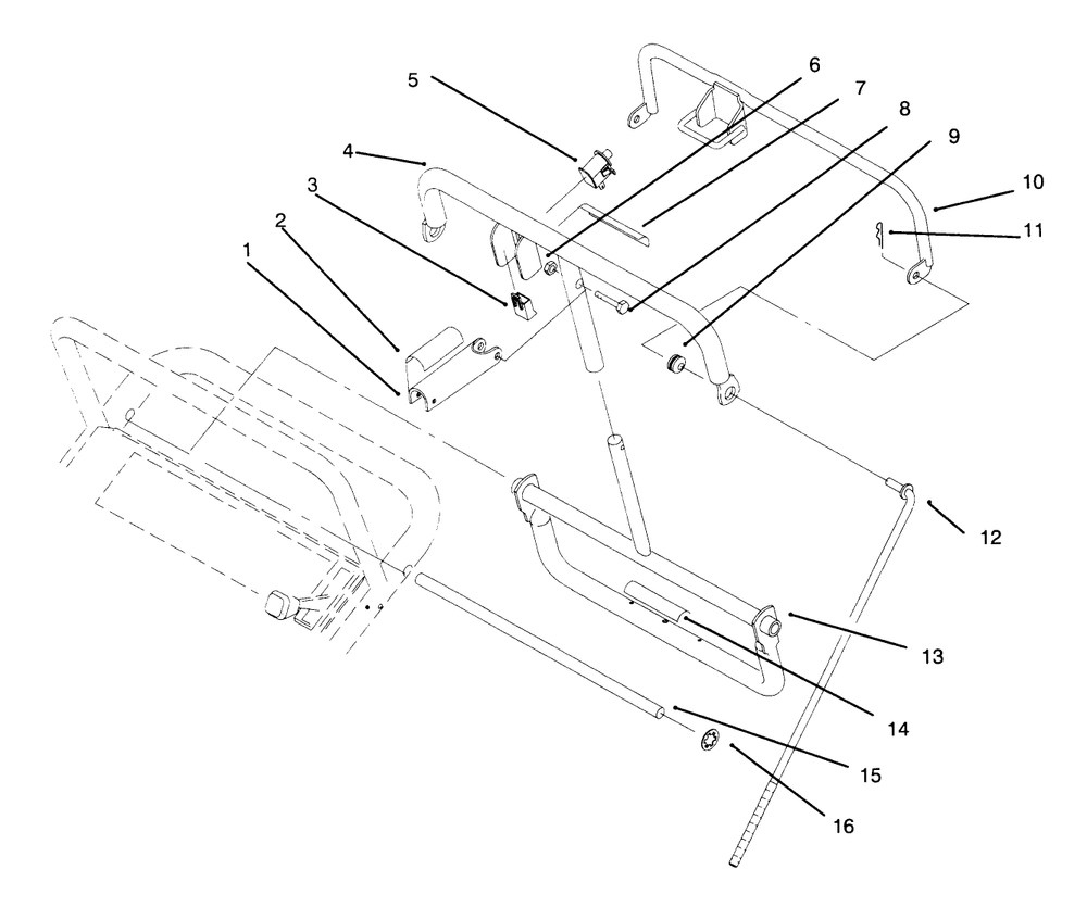 Handle Assembly (Continued) Diagram and Parts List for 30180 590001 - 599999 Toro Lawn Tractor Accessories