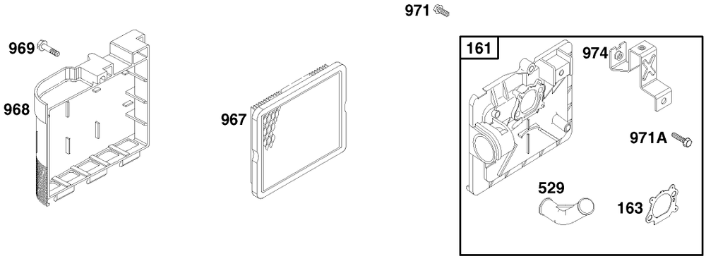 Engine Briggs & Stratton Model 12f702-1741-A1 Diagram and Parts List for 53080 890001 - 899999 Toro Leaf Blower / Vacuum