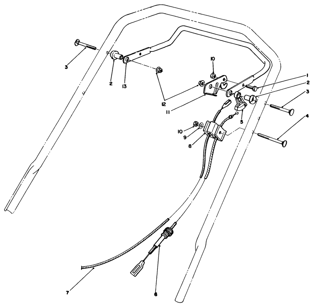 Traction Control Assembly Diagram and Parts List for 20320 2000001 - 2999999 Toro Lawn Mower