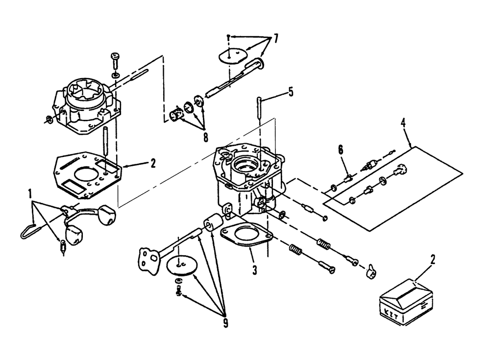 Carburetor Diagram and Parts List for 73421 3900001 - 3999999 Toro Lawn Tractor