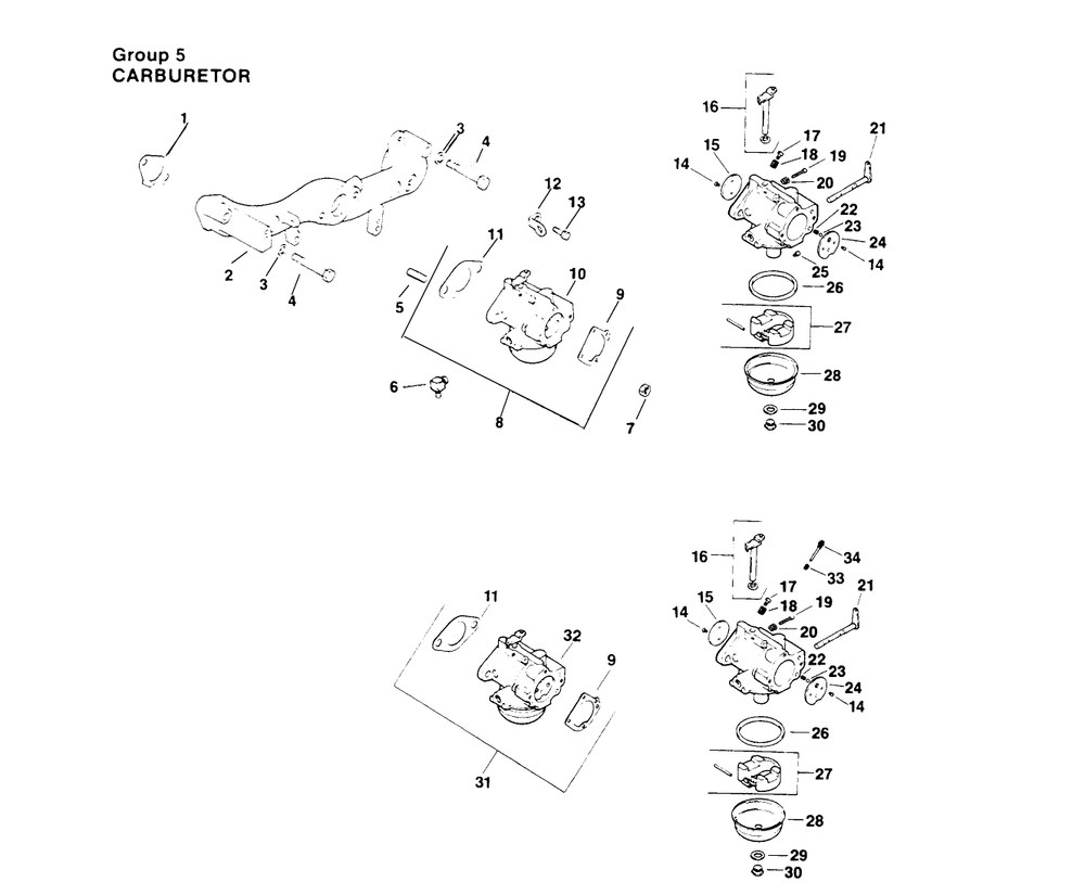 Carburetor-Engine Kohler Model No. Mv16s-Type Ps56519 Diagram and Parts List for 30180 490731 - 499999 Toro Lawn Tractor Accessories