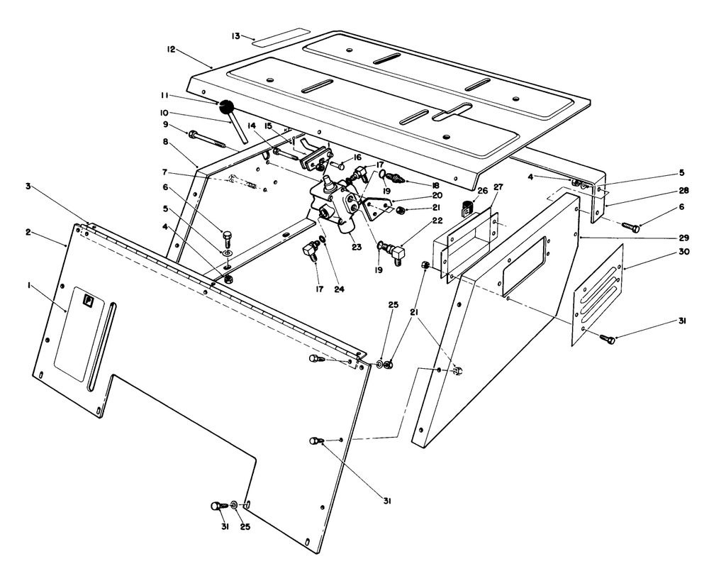 Seat Support Assembly Diagram and Parts List for 30754 7000001 - 7999999 Toro Lawn Tractor