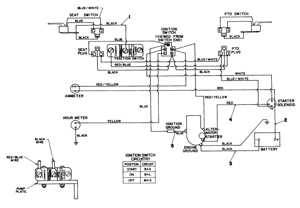 Electrical Schematic Diagram and Parts List for 30775 400001 - 499999 Toro Lawn Tractor