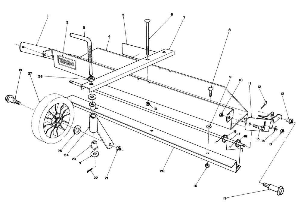 Dethatcher Kit Model No. 59126 (Optional) Diagram and Parts List for 20680 6000001 - 6999999 Toro Lawn Mower