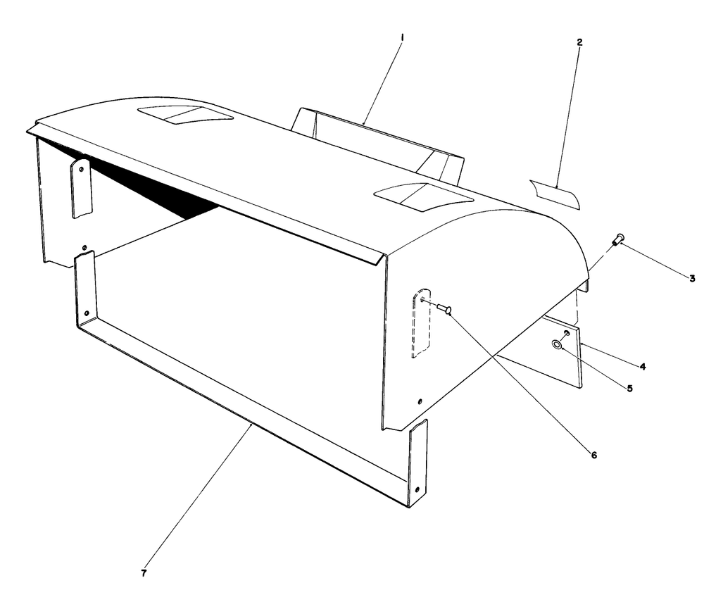 Deflector Assembly Model No. 59142 (Optional) Diagram and Parts List for 20825 1000001 - 1999999 Toro Lawn Mower