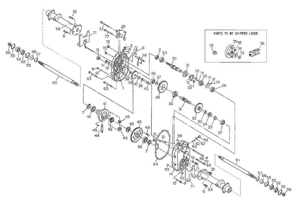 Transaxle Assembly No. 99-7941 Diagram and Parts List for 12003 220000001 - 220999999 Toro Lawn Tractor