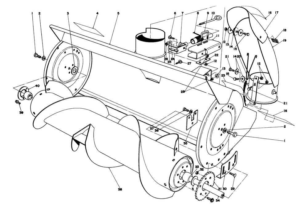 36" Snowthrower Attachment Model No. 59136 (Continued) Diagram and Parts List for 57375 0000001 - 0999999 Toro Lawn Tractor