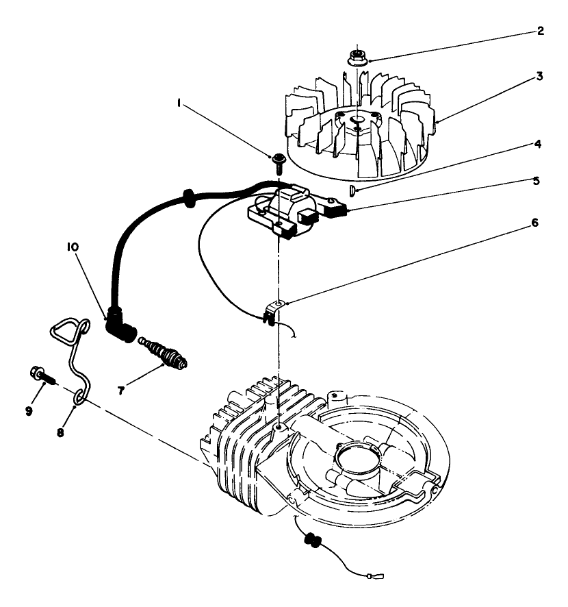Ignition Assembly (Model No. 47pk9-3) Diagram and Parts List for 22025 0000001 - 0999999 Toro Lawn Mower