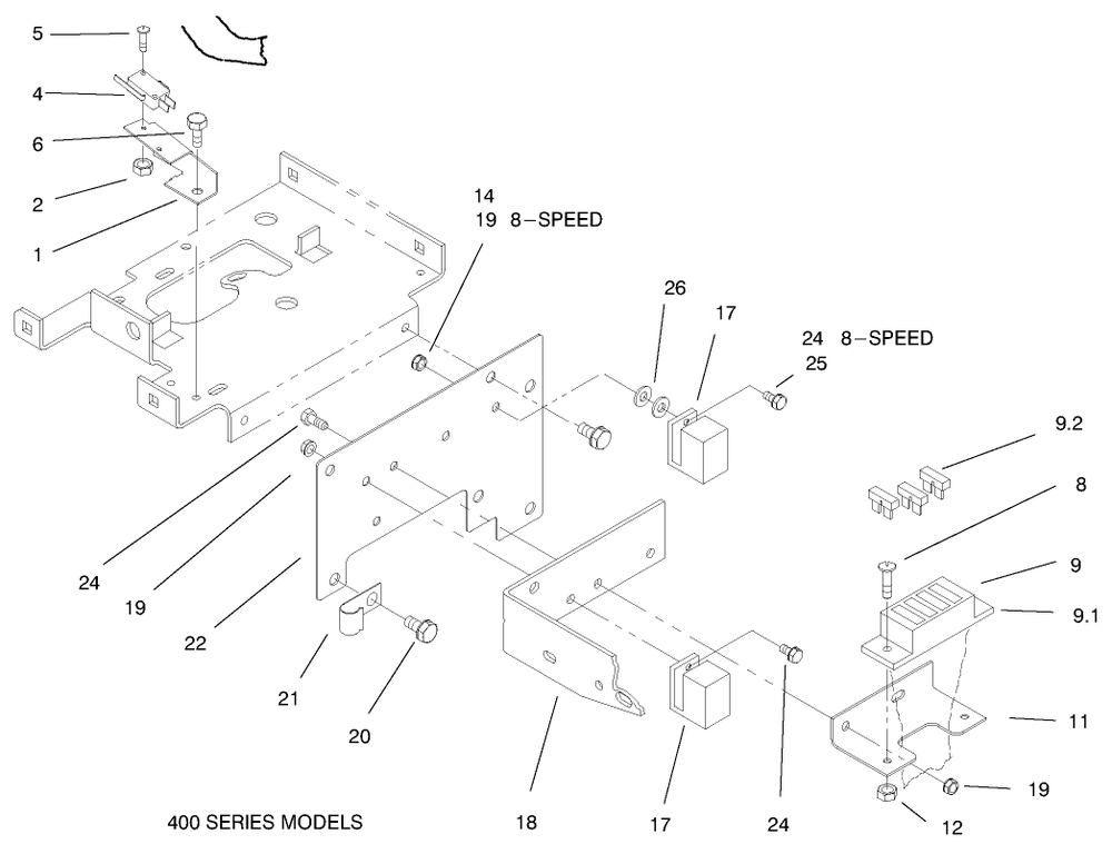 Hoodstand Electrical Housing & Wire Harness Diagram and Parts List for 73423 7900001 - 7999999 Toro Lawn Tractor
