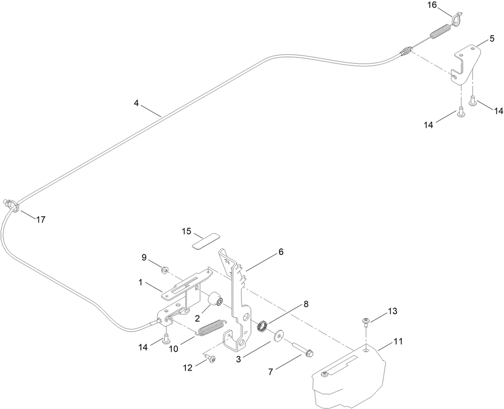 Brake Assembly Diagram and Parts List for 75841 400000000 - 416399999 Toro Lawn Tractor