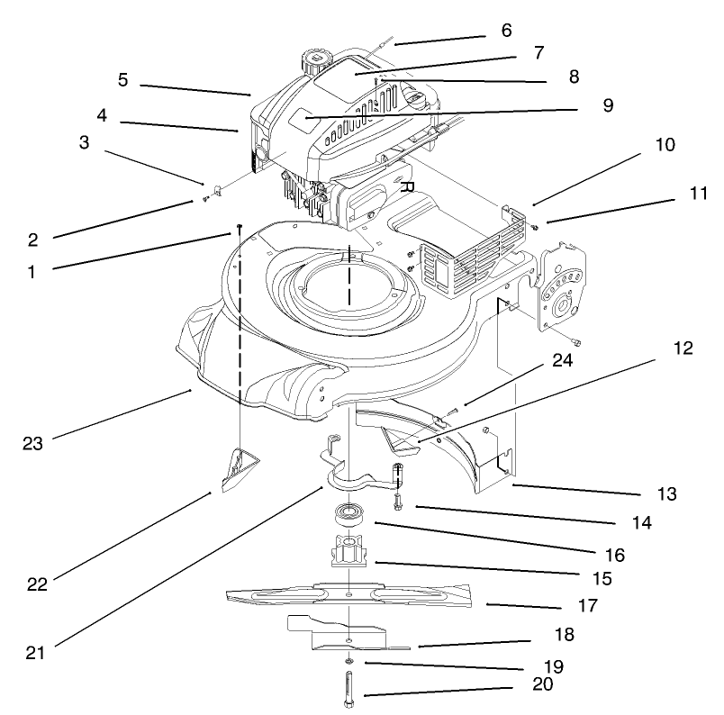 Engine Assembly #2 Diagram and Parts List for 20444 5900001 - 5999999 Toro Lawn Mower