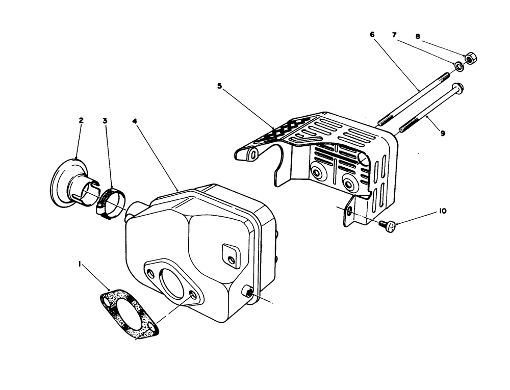 Muffler Assembly (Model No. 47pg6 & 47pg7) Diagram and Parts List for 20747C 8000001 - 8999999 Toro Lawn Mower