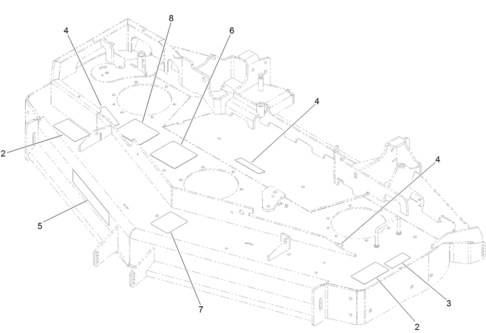 Deck Decal Assembly No. 139-8130 Diagram and Parts List for 72921 400000000 - 412499999 Toro Lawn Tractor