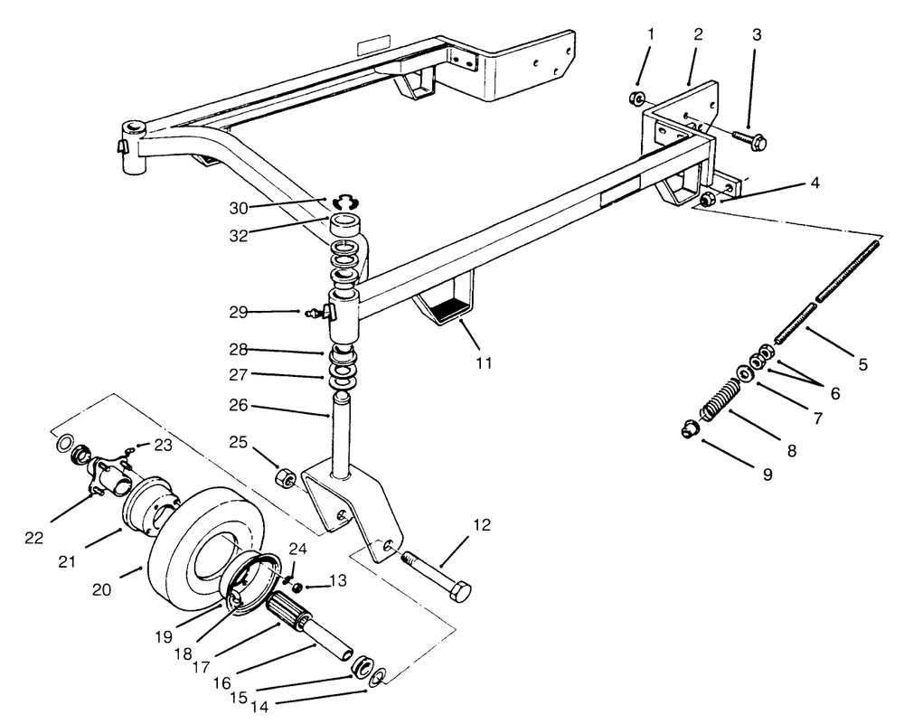 Carrier Frame Assembly Diagram and Parts List for 30145 69000001 - 69999999 Toro Lawn Mower