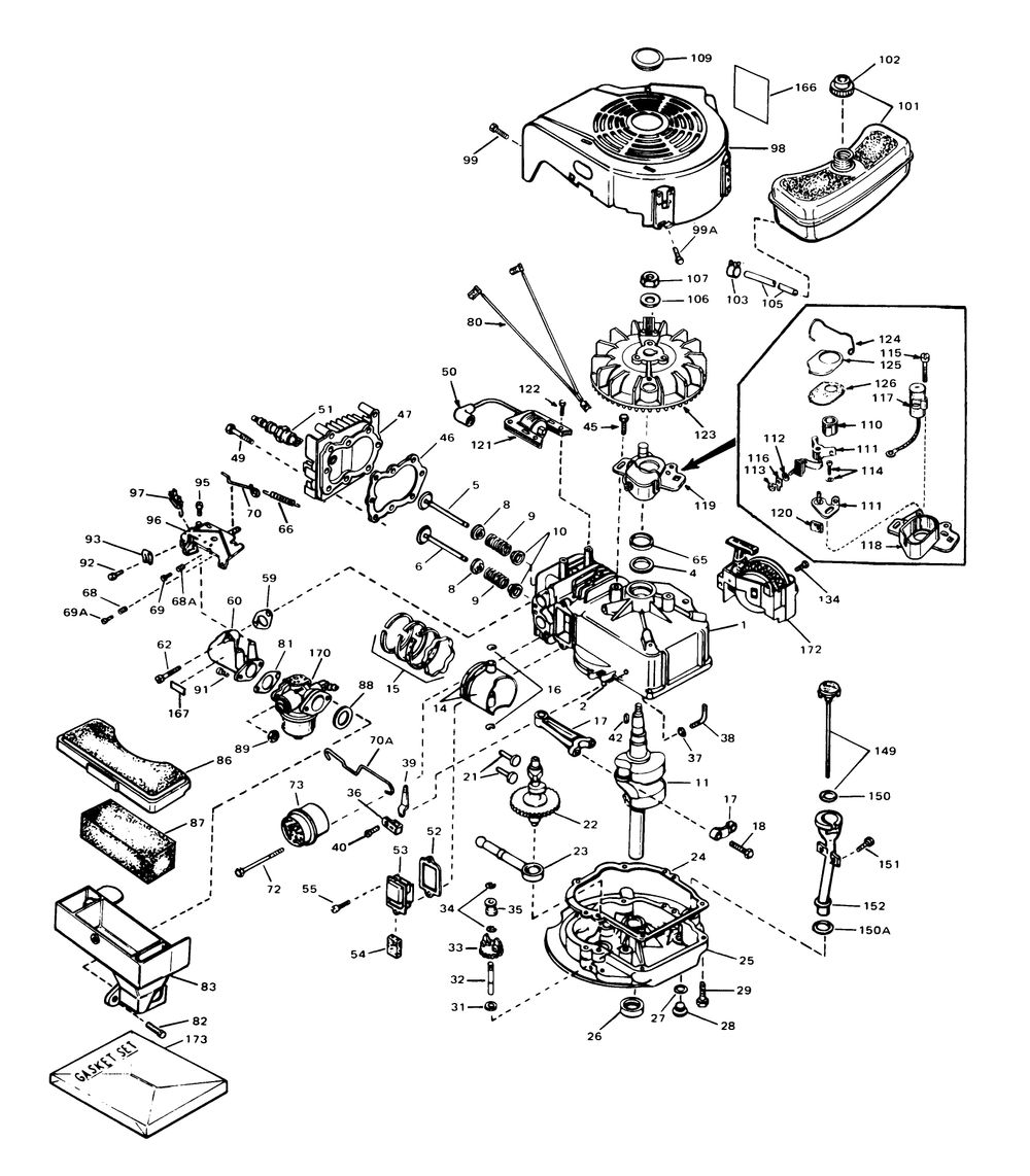 Engine Tecumseh Model Tvs 90-43007a Diagram and Parts List for 18017 0000001 - 0999999 Toro Lawn Mower