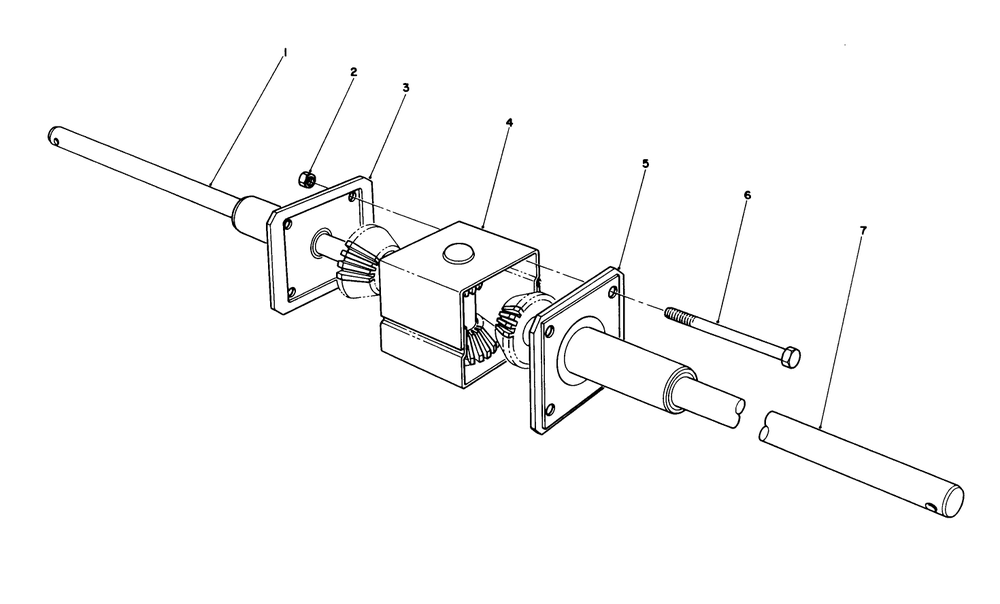 Differential Assembly Diagram and Parts List for 56155 7000001 - 7999999 Toro Lawn Tractor