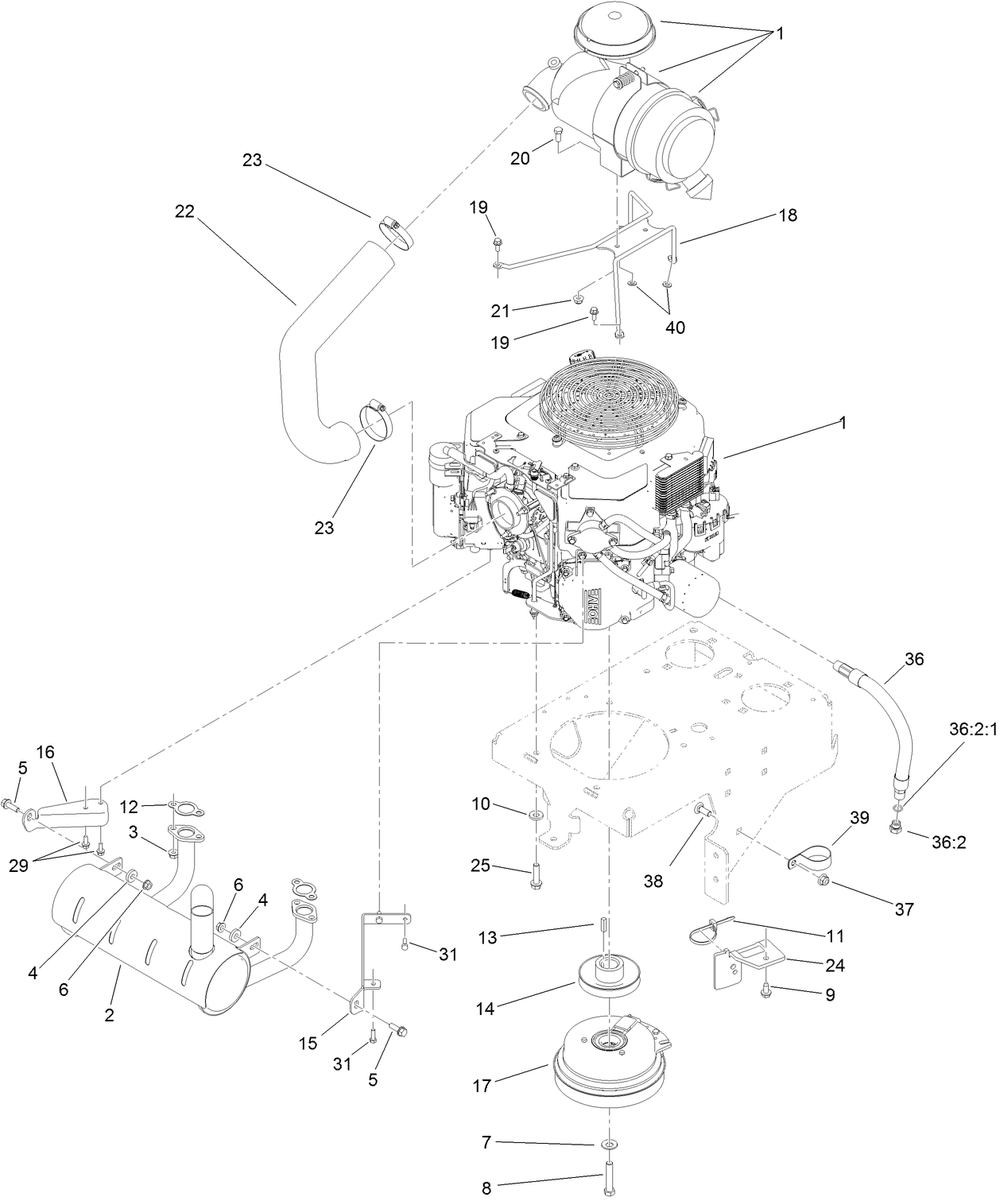Engine Assembly Diagram and Parts List for 74583 (314000001-314999999)(2014) Toro Lawn Mower