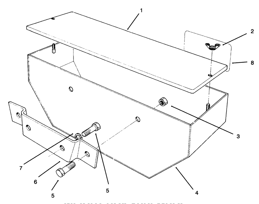 Weight Box Assembly Diagram and Parts List for 30761 490001 - 499999 Toro Snow Blower