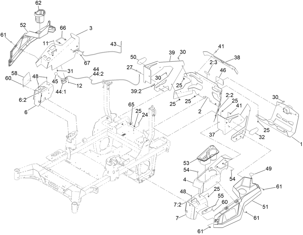 Throttle, Choke Cable And Guard Assembly Diagram and Parts List for 74057 400000000 - 416414583 Toro Lawn Tractor