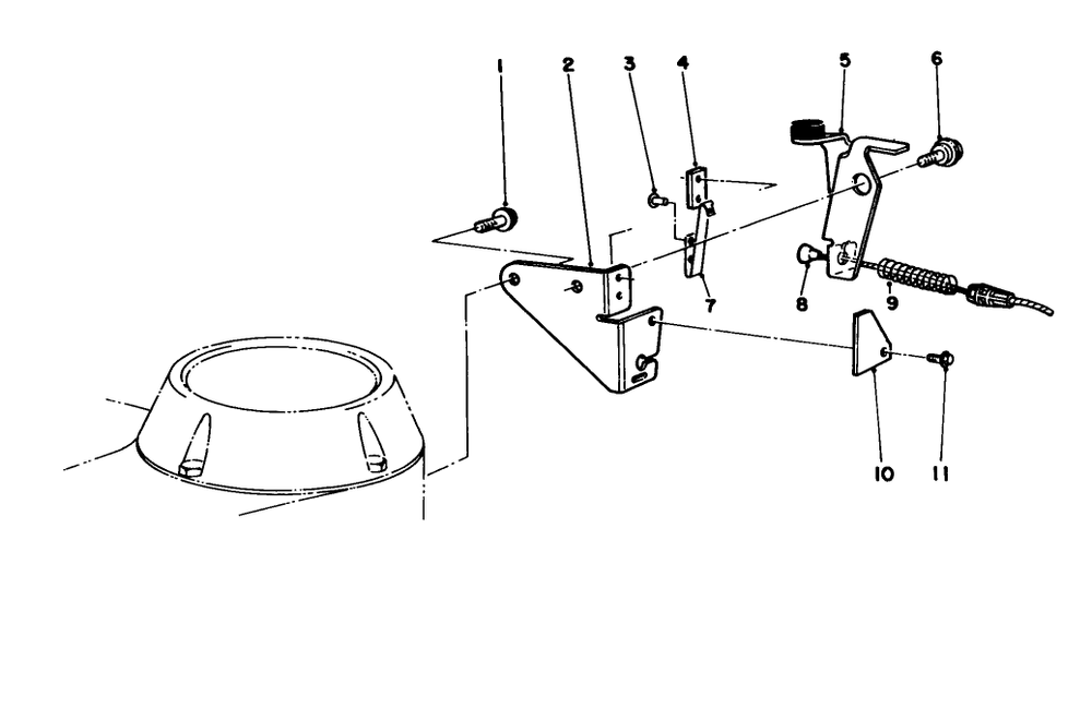 Brake Assembly Diagram and Parts List for 20329 2000001 - 2999999 Toro Lawn Mower