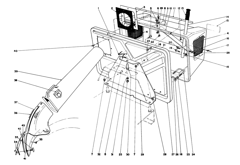 Easy-Empty Grass Catcher Model No. 59046 (Optional) Diagram and Parts List for 56125 7000001 - 7999999 Toro Lawn Tractor