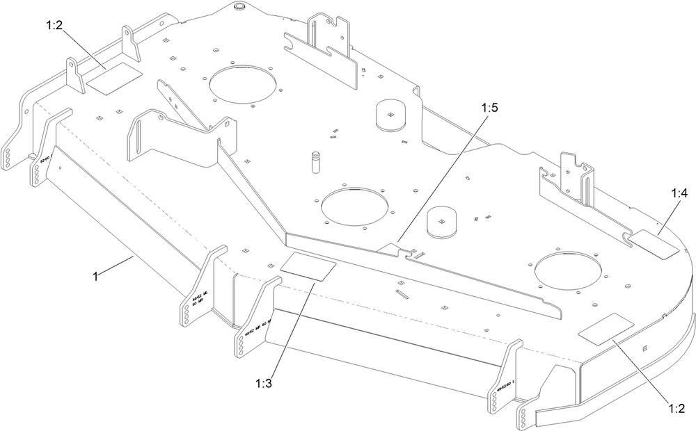 Deck Decal Assembly No. 147-7372 Diagram and Parts List for 77291 400000000 - 999999999 Toro Lawn Tractor